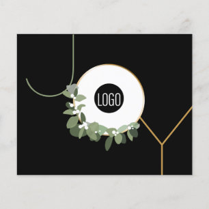 Papier Budget Business Logo Wreath JOY Moderne