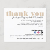 Papier Budget Business Merci Pour Votre Commande D'Achat (Dos)