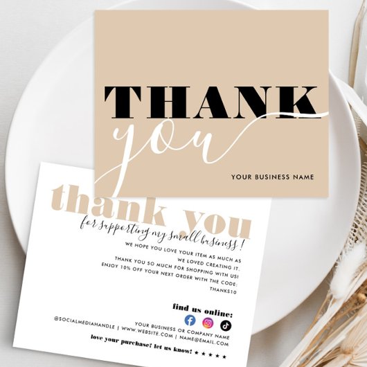 Papier Budget Business Merci Pour Votre Commande D'Achat