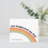 Papier Budget Business Merci Retro Boho Rainbow Sun (Debout devant)