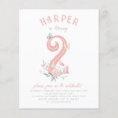 Papier Budget Butterfly Fairytale Fille Anniversaire Fête (Devant)