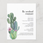 Papier Budget Cactus Bachelorette Party Invitation (Dos)