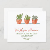 Papier Budget Cactus Nouvelle Faire-part de déplacement d (Devant / Derrière)