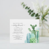Papier Budget Cactus Plante Botanique Couples Baby shower (Debout devant)
