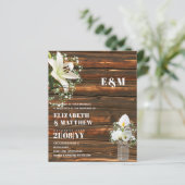 Papier BUDGET Calla Lilies Chic Shabby Mariage Invitation (Debout devant)