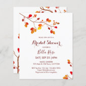 Papier Budget Calligraphie Automne Bridal Showback Invita (Devant / Derrière)