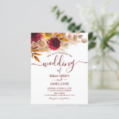 Papier Budget Calligraphie Chute Foliing Faire-part de ma (Debout devant)