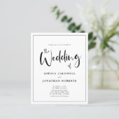 Papier Budget Calligraphie Détails de la frontière Mariag (Debout devant)