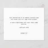 Papier Budget Calligraphie Futur Mme Fête des mariées Mer (Dos)