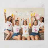 Papier Budget Calligraphie photo Fête des mariées Merci (Dos)