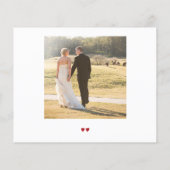 Papier Budget calligraphie script photo mariage merci (Dos)