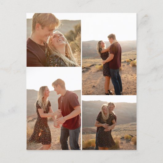 Papier Budget Calligraphy QR Code Photo Couples Shower (Dos)