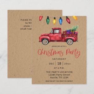 Papier Budget Camion de Noël & Lumières Faux Kraft Invita