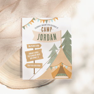 Papier Budget Camping Thème Outdoor Boy Birthday Party