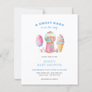 Papier BUDGET CandyBlue Baby Shower sucré arrive à grands