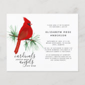 Papier BUDGET Cardinal Célébration de la vie Invitation (Devant)