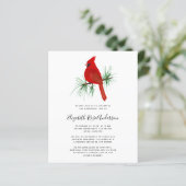 Papier BUDGET Cardinal Célébration de la vie Invitation (Debout devant)