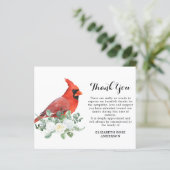 Papier Budget Cardinal Floral Sympathy Merci funéraire (Debout devant)