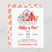 Papier Budget Carnaval Cirque Fair Show Fête Anniversaire (Devant / Derrière)