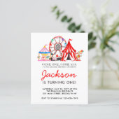 Papier Budget Carnaval Cirque Fête Anniversaire Invitatio (Debout devant)