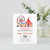 Papier Budget Carnaval Cirque Show Anniversaire Invitatio (Debout devant)