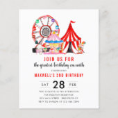 Papier Budget Carnaval Cirque Show Anniversaire Invitatio (Devant)