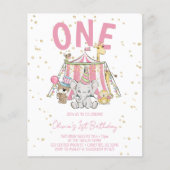 Papier Budget Carnaval rose Circus 1er anniversaire de l' (Devant)