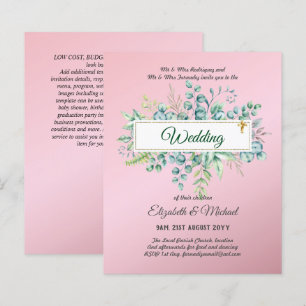 Papier Budget CATHOLIQUE MARIAGE chrétien INVITATIONS ver