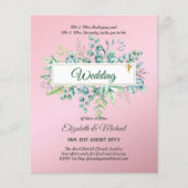 Papier Budget CATHOLIQUE MARIAGE chrétien INVITATIONS ver (Devant)
