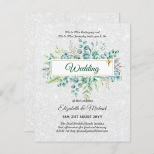 Papier Budget CATHOLIQUE MARIAGE chrétien INVITATIONS ver
