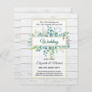 Papier Budget CATHOLIQUE MARIAGE chrétien INVITATIONS ver
