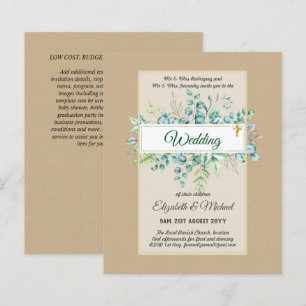 Papier Budget CATHOLIQUE MARIAGE chrétien INVITATIONS ver