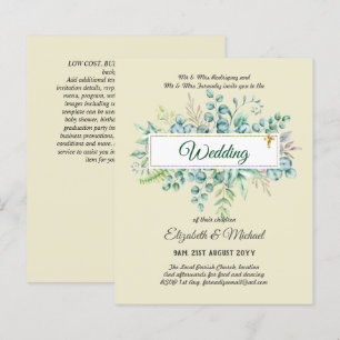 Papier Budget CATHOLIQUE MARIAGE chrétien INVITATIONS ver