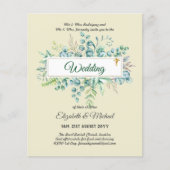 Papier Budget CATHOLIQUE MARIAGE chrétien INVITATIONS ver (Devant)