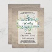 Papier Budget CATHOLIQUE MARIAGE chrétien INVITATIONS ver (Devant / Derrière)