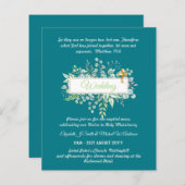 Papier BUDGET Catholique Mariage Invitations Croix de ver (Devant / Derrière)