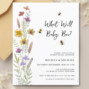 Papier Budget Ce qui fera de Baby Bee Genre Révéler Invit
