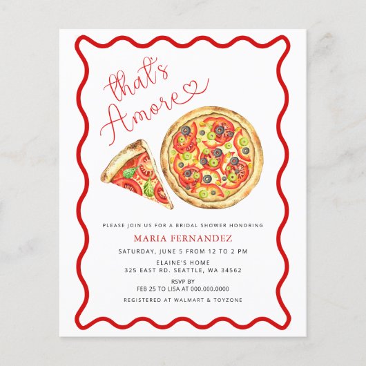 Papier Budget Ce sont plus Fête des mariées de pizza ital (Devant)