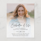 Papier Budget Célébration de la vie Invitation commémorat (Devant)