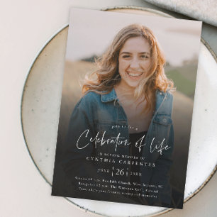 Papier Budget Célébration de la vie Invitation commémorat