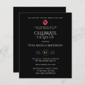 Papier Budget Célébration de la vie Invitation funéraire  (Devant / Derrière)