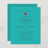 Papier Budget Célébration de la vie Invitation funéraire  (Devant / Derrière)