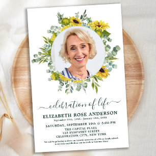 Papier Budget Célébration Vie Tournesol Eucalyptus Photo