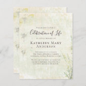 Papier BUDGET Célébration Vintage de la vie Invitation (Devant / Derrière)