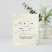 Papier BUDGET Célébration Vintage de la vie Invitation (Debout devant)