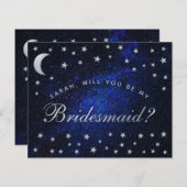 Papier Budget céleste Starry Night Bridesmaid Proposition (Devant / Derrière)