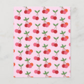 Papier Budget Cerise Fruit Rose Vert mignonne Baby shower (Dos)