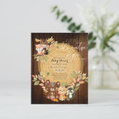 Papier BUDGET C'est un Baby shower d'animaux en bois (Debout devant)