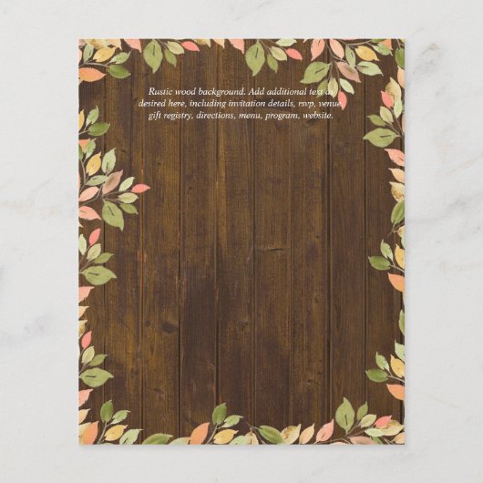 Papier BUDGET C'est un Baby shower d'animaux en bois (Dos)