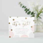 Papier Budget C'est un Baby shower de Confetti en or rose (Debout devant)